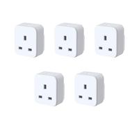 Hive Active Plug With Signal Booster Feature, Works With Hive Hub, 5 Pack, White, UK