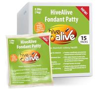 Hive Alive Fondant Bee Food Supplement - Easy to Use Feed Enhancer Prevents Starvation During Overwintering - Only Fondant with Hive Alive Proven to Increase Bee Gut Health and Boost Production-15Pack
