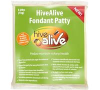 HIVE ALIVE Fondant Bee Food Supplement - Easy to Use Feed Enhancer Prevents Starvation During Overwintering - Only Fondant Proven to Increase Bee Gut Health and Boost Production-Single