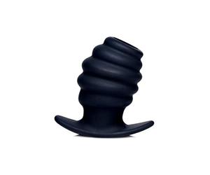 Hive Ass Tunnel Silicone Ribbed Hollow Anal Plug - Small
