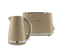 Hive Beige Kettle and Toaster Set - Travertine