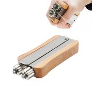 Hive Frame Cable Tensioner - Beekeeping Wire Tool, Wooden Handle | Strong Stainless Steel Device With Metal Wheels, Cable Crimping Tool For Frame Setup, Durable Beekeeping Accessory For Hive