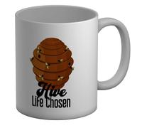 Hive Life Chosen Funny Bumblebee Bee Keeper Mug White 11oz Large Cup