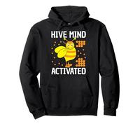 Hive Mind Activated Funny Bee Gamer Geek Humor Pullover Hoodie