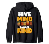 Hive Mind Always Kind - Positive Beekeeper Kindness Zip Hoodie