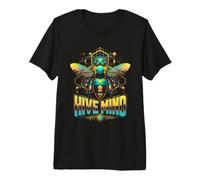 Hive Mind Geometric Bumblebee Modern Abstract Art Premium T-Shirt