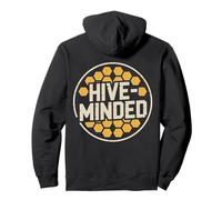Hive-Minded Graphic Honeycomb Design Pullover Hoodie