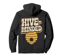 Hive-Minded Graphic Honeycomb Design Pullover Hoodie