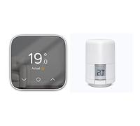 Hive Mini Thermostats for Heating - Energy Saving Thermostat & UK7004240 Smart Heating Thermostatic Radiator Valve (TRV) with Smartphone Compatibility, White