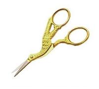Hive New Authentic Fiberglass Silk Stork Manicure Cuticle Curved Nail Scissors - Gold CODE: HBA1085