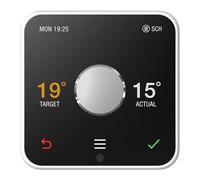Hive Thermostat for Heating (Combi Boiler) with Hive Hub - Energy Saving Thermostat - to highlight the boiler needed is a combi boiler, Black,chrome
