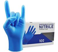 HIVEHYPE Disposable Nitrile Gloves, Powder & Latex Free, Touch Screen, Multi-Purpose, Extra Strong (Large, 500, count)