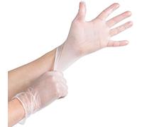 HIVEHYPE Disposable Vinyl Gloves (Medium 100) Latex Free Rubber Disposable, Extra Strong, Clear Fluid, Blood, Exam, Healthcare, Food Handling Use Disposable Powder Free Hand Gloves (XL (Pack of 100))