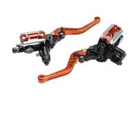 Hiverni 7/8" Motorcycle Handlebar for Master Cylinder Levers Handle Hydraulic Brake Pump Clutch for Honda for Yamaha for Kawasaki Folding Brake Lever(Orange)