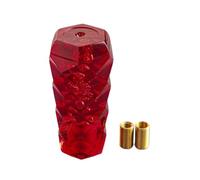 Hiverni Crystal Gear Shift 10CM Universal Acrylic Bubble Gear Shift Knob Crystal Diamond Shape(Red)