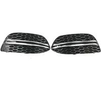 Hiverni Double Bridge Grill for Benz For W205 2015-2018 2pcs Car Front Bumper Fog Light Grilles(Chrome)