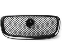 Hiverni Double Bridge Grill for Jaguar For XF For XFR 2012-2015 Car Front Upper Grille(Black)