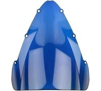 Hivernoi Motorbike Wind Deflector Motorcycle Double Bubble Wind Screen For CBR600 2001-2006 2007 2008(Bule)