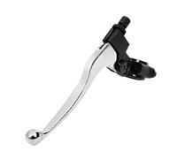 Hivernoi Motorcycle Brake Lever Left Aluminum Alloy Clutch Lever Handle 22mm 7/8-inch Suitable for Pit Bike ATV Levers Motorcycle Parts(Silver)