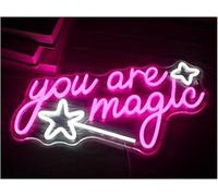 Hivernoi Neon Lamp Colorful Letters Interior Lighting Magic Neon Sign Room Wall Decor, Artistic, Restaurant