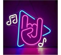 Hivernoi Neon Lamp Colorful Letters Interior Lighting Neon Sign Recording Studio DJ Vinyl Record Wall Decor
