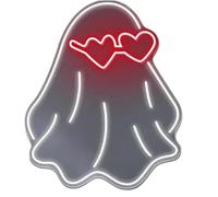 Hivernoi Neon Lamp Mood Calming Lamp for Neon Signs Ghosts Powered by Adjustable Brightness Love Glasses for Lights
