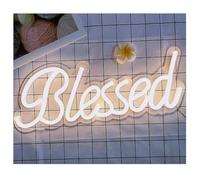Hivernoi Neon Lamp Soothing Ambiance for Neon Sign Lamp Blessed Powered by, Light for Wall Decor, Bedroom