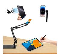 Hivexagon Magnetic Overhead Phone Stand - Articulating Arm Stand with Base, 360 ° Multi Angle Adjustable, Equipped with Phone Specific Clip