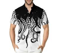 HIVICHI Funny Hawaiian Shirt for Men Print Novelty Crazy Graphic Button Down Summer Beach Vacation Party Aloha Shirts, Mhws-039656, XXL