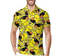 HIVICHI Golf Shirts for Men Funny Golf Polos for Men Tropical Polo Hawaiian Golf Polo Shirts, Aop-polo-73255, 3XL