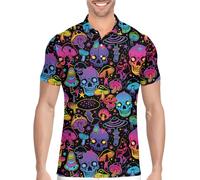 HIVICHI Golf Shirts for Men Funny Golf Shirts for Men Hawaiian Polo Shirts for Men Golf Gift, Aop-polo-82666, 3XL