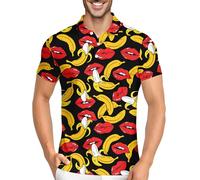 HIVICHI Golf Shirts for Men Funny Golf Shirts for Men Hawaiian Polo Shirts for Men Golf Gift, Aop-polo-64780, Medium