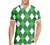 HIVICHI Golf Shirts for Men Funny Hawaiian Crazy Print Mens Polo Shirt, Aop-polo-93200, S