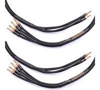 HiViLux Highend Loudspeaker LS 2 x Cable OFC Separable Banana Plug for HiFi Stereo Pair 2x Channel (Bi-Wiring 2.5 m Pair)
