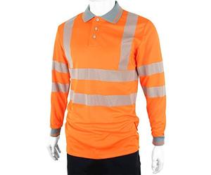 HIVIZ EXECUTIVE LONG SLEEVE POLO ORANGE 4XL
