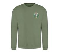 HiViz Kings Army Air Corps British Army Embroidered Sweatshirt - Military Style Pullover Official Licensed (UK, Alpha, XL, Regular, Regular, Olive)