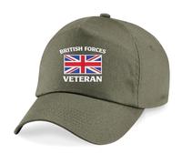 HiViz Kings Army Union Flag Baseball Cap British Forces Veteran Pristine Embroidered (UK, Alpha, One Size, Olive)