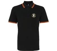 HiViz Kings Blackpool Northern Soul Keep The Faith Premium Printed Polo Shirt (as8, Alpha, x_l, Regular, Regular, Black & Orange)