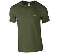HiViz Kings Carp Fishing Embroidered Colour Carp Embroidered Logo T Shirt Pristine Finish (as8, Alpha, x_l, Regular, Regular, Olive)