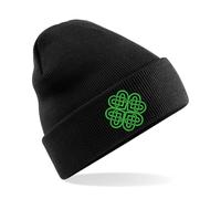 HiViz Kings Celtic Embroidered Shamrock Logo Beanie Hat, Irish Tradition (UK, Alpha, One Size, Black)