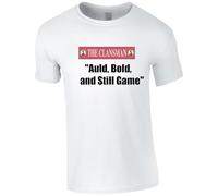 HiViz Kings CRAIGLANG Printed Still Game Scottish Humour T-Shirt, Auld, Bold, and Still Game Quote, (UK, Alpha, L, Regular, Regular, White)