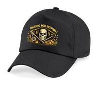 HiViz Kings Detectorist Diggin for History Metal Detecting Printed Baseball Cap, Perfect for Treasure Hunting Op 4 Black