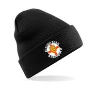 HiViz Kings Embroidered Beanie Hat, English Born & Proud of It (UK, Alpha, One Size, Black)