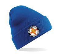 HiViz Kings Embroidered Beanie Hat, English Born & Proud of It (UK, Alpha, One Size, Blue)