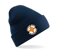 HiViz Kings Embroidered Beanie Hat, English Born & Proud of It (UK, Alpha, One Size, Navy)