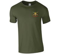 HiViz Kings Embroidered British Army Men's Tshirt British Army Insignia MOD Embroidery ** 9 Colours Available ** (UK, Alpha, L, Regular, Regular, Military Green)