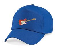 HiViz Kings Embroidered Electric Guitar Baseball Cap, Stylish (UK, Alpha, One Size, Blue)