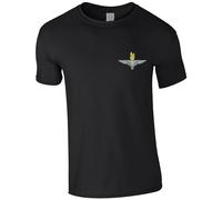 HiViz Kings Embroidered Parachute Regiment Men's Tshirt Paras Paratrooper British Army Insignia MOD Embroidery ** 9 Colours Available **