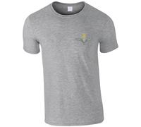HiViz Kings Embroidered Parachute Regiment Men's Tshirt Paras Paratrooper British Army Insignia MOD Embroidery ** 9 Colours Available **