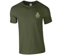 HiViz Kings Embroidered Royal Engineers The Sappers Men's Tshirt British Army Insignia MOD Embroidery ** 9 Colours Available ** (UK, Alpha, L, Regular, Regular, Military Green)